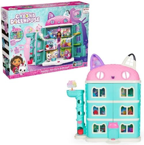 Gabby's Poppenhuis - Magische Poppenhuis - +60cm hoog - vanaf 3 jaar - inclusief Gabby en Pandy-speelfiguur met 8 meubeltjes en 3 accessoires