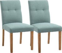 HOMCOM Eetkamerstoelen Keukenstoel met rugleuning