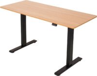 Infinity Goods Zit Sta Bureau - Elektrisch Verstelbaar In Hoogte - 140 x 60 CM - Bruin