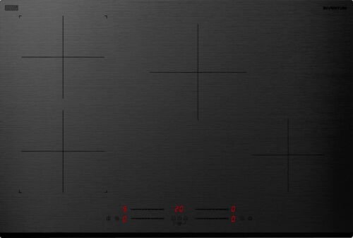 Inventum IKI7735MAT - Inbouw inductie kookplaat - 77 cm - 4 kookzones - Bridgefunctie - 1- of 2-fase - Facetrand voorzijde - Matzwart