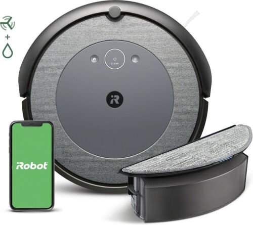 iRobot Roomba Combo® i5 - Robotstofzuiger met Dweilfunctie - Met Laadstation - Ideaal voor Huisdieren - i5172