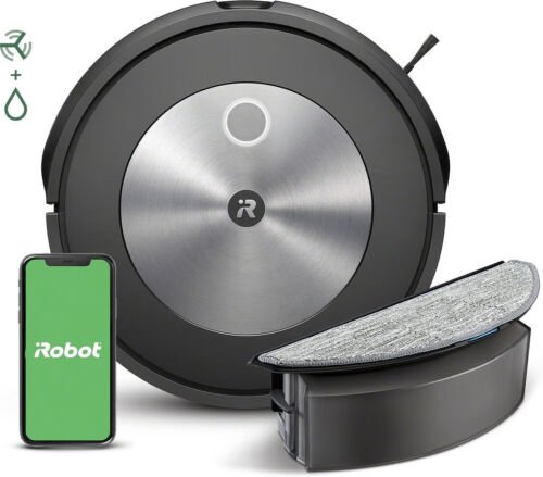 iRobot Roomba Combo j5 Robotstofzuiger met Dweilfunctie - Objectdetectie en vermijding - Ideaal voor Huisdieren - j5178