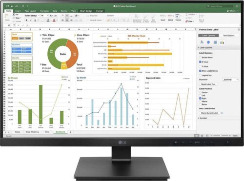 LG 24BN65YP-B computer monitor 61 cm (24) 1920 x 1080 Pixels Full HD LED Zwart