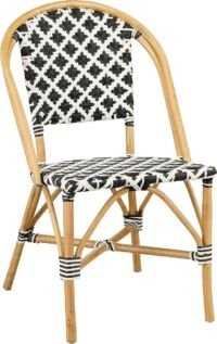 Mica Decorations Mandox Bistrostoel - L51 x B57 x H90 cm - Rotan - Zwart