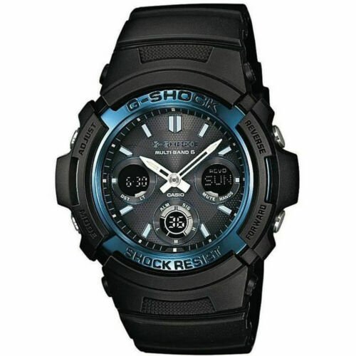 Horloge Heren Casio AWG-M100A-1AER Blauw Zwart (Ø 52 mm)