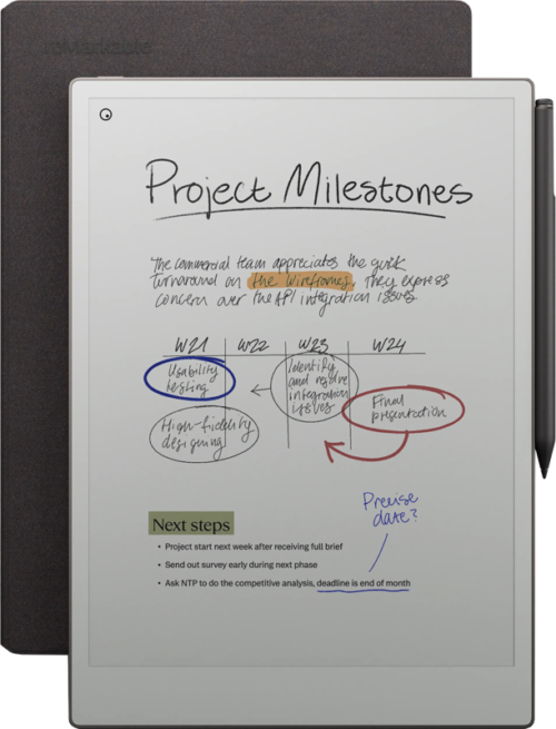 reMarkable Paper Pro met Book Case Basalt