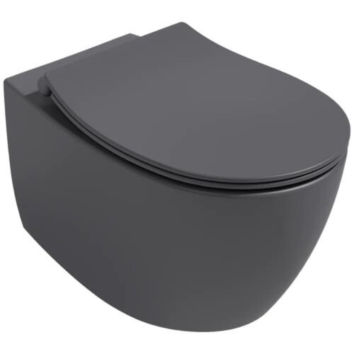 ISVEA Sentimenti ANTRACIET Wc Toilet Hangend Wit Inclusief Softclose Toiletbril