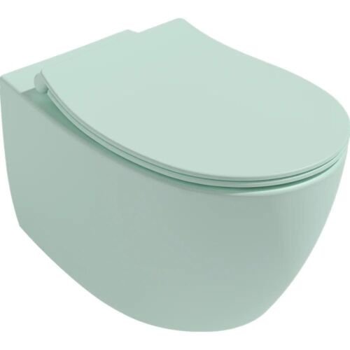 ISVEA Sentimenti MINT GROEN Wc Toilet Hangend Wit Inclusief Softclose Toiletbril