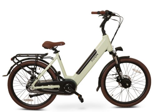 Avon Bx1 Elektrische Fiets 24 Inch – 250w Voorwielmotor 504wh Accu Tot 90 Km Actieradius Hydraulische Schijfremmen Nexus 3-speed Naafversnelling Kleurendisplay Lage Instap Lichtgroen