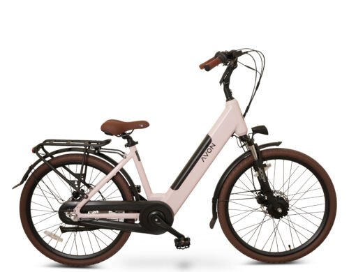 Avon Bx1 Elektrische Fiets 26 Inch – 250w Voorwielmotor 504wh Accu Tot 90 Km Actieradius Hydraulische Schijfremmen Nexus 3-speed Naafversnelling Kleurendisplay Lage Instap Dusty Rose