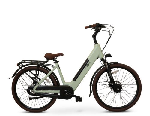 Avon Bx1 Elektrische Fiets 26 Inch – 250w Voorwielmotor 504wh Accu Tot 90 Km Actieradius Hydraulische Schijfremmen Nexus 3-speed Naafversnelling Kleurendisplay Lage Instap Lichtgroen