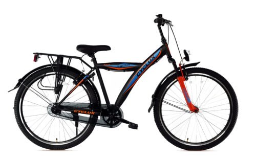 Cyclux Astro Jongensfiets 24 Inch – Stoer En Praktisch In Zwart En Oranje