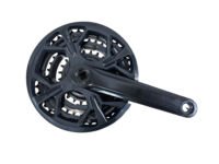 Hbs Crankstel 24-34-42t – 170 Mm – Staal – Zwart – Voor Stads- En Toerfietsen