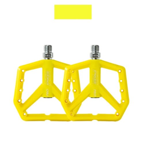 Hbs Pd-500 Nylon Mtb Pedalen - Verbreed Antislip Design - Du Plus 1 Lager - Geel
