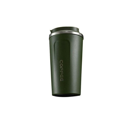 Hbs Rvs Thermosbeker - Drinkfles - Herbruikbare Koffiebeker - 380 Ml - Groen