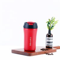Hbs Rvs Thermosbeker - Drinkfles - Herbruikbare Koffiebeker - 420 Ml - Rood