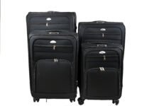Kofferset Banerle - 4 Delig Softcase - 4 Wielen Reisbagage - Zwart