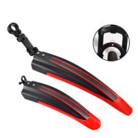 Spatbord Mountainbike Verstelbaar -universeel-24 - 26 Inch Rood-zwart