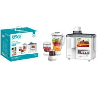 Winning Star 4-in-1 Mixer – 350w Multifunctionele Oranje Juicer